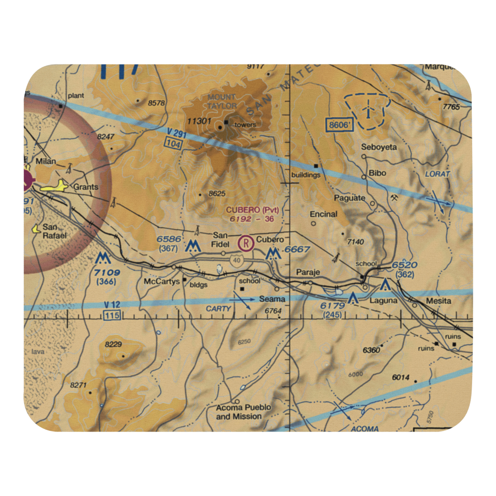 Cubero Airport (NM74) VFR Sectional Mouse Pad 
