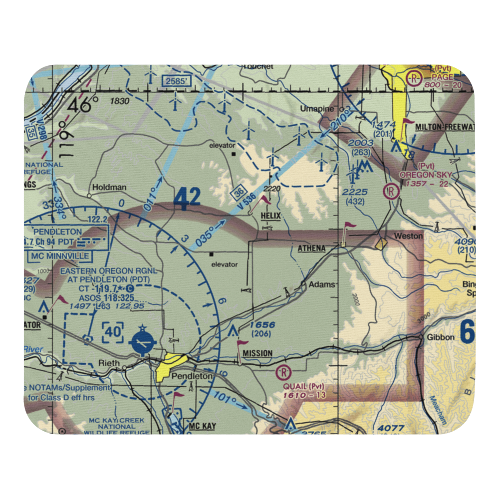 Curtis Airfield (OG08) VFR Sectional Mouse Pad 