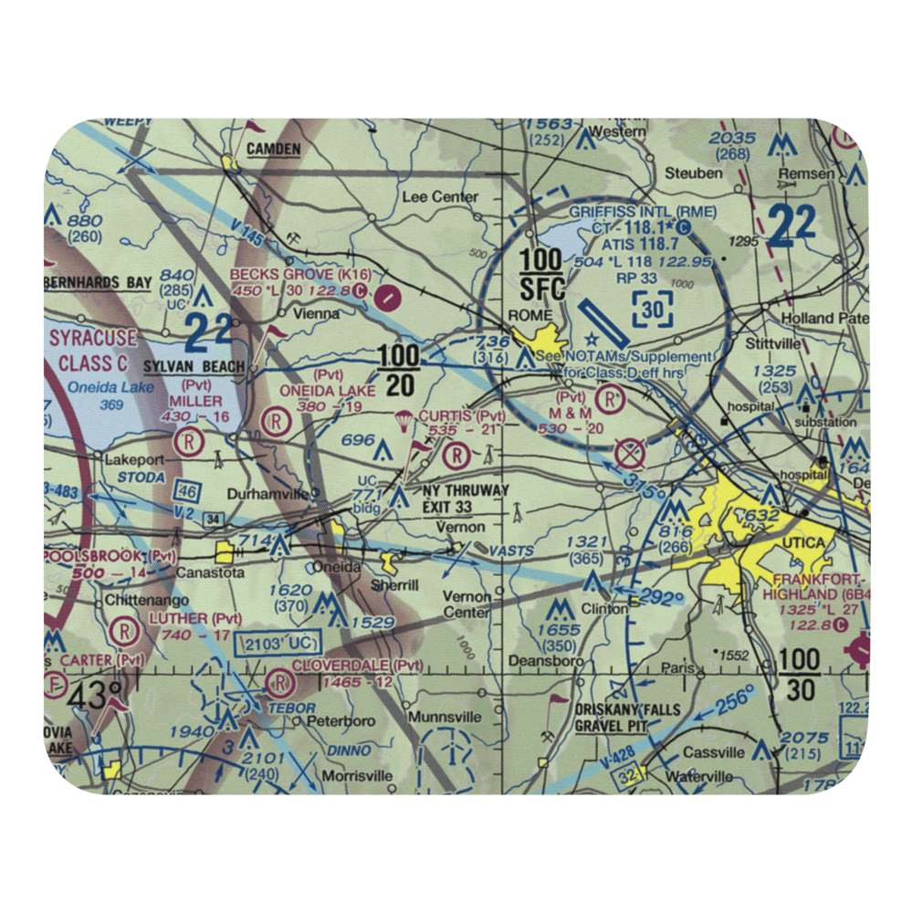 Curtis Airport (NY62) VFR Sectional Mouse Pad 