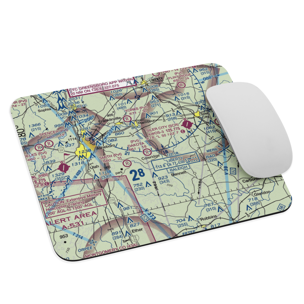 Dakota Air Ranch Airport (09NR) VFR Sectional Mouse Pad 