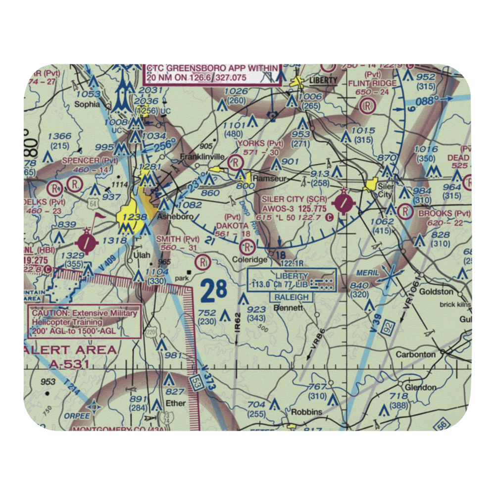 Dakota Air Ranch Airport (09NR) VFR Sectional Mouse Pad 