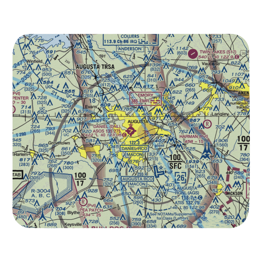 Daniel Field (DNL) VFR Sectional Mouse Pad 