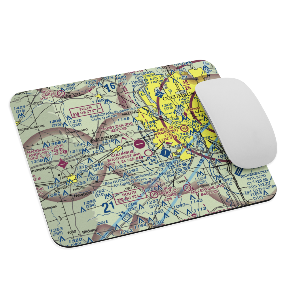 Darby Dan Airport (6I6) VFR Sectional Mouse Pad 