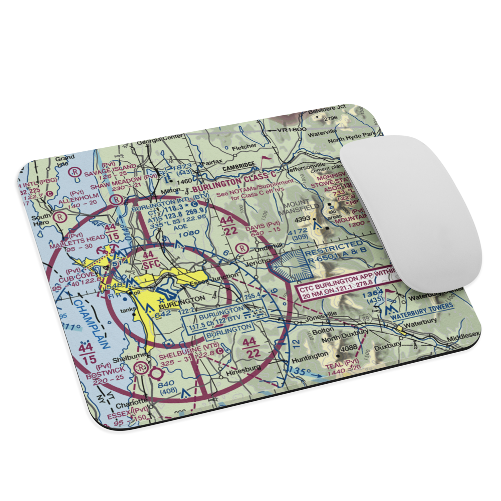Davis Private Airport (VT45) VFR Sectional Mouse Pad 