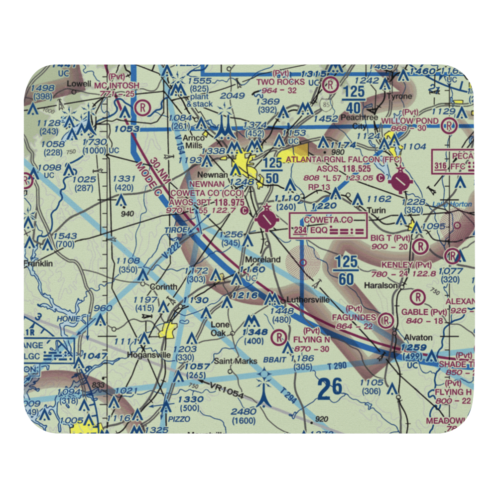Dbaks Airport (91GA) VFR Sectional Mouse Pad 