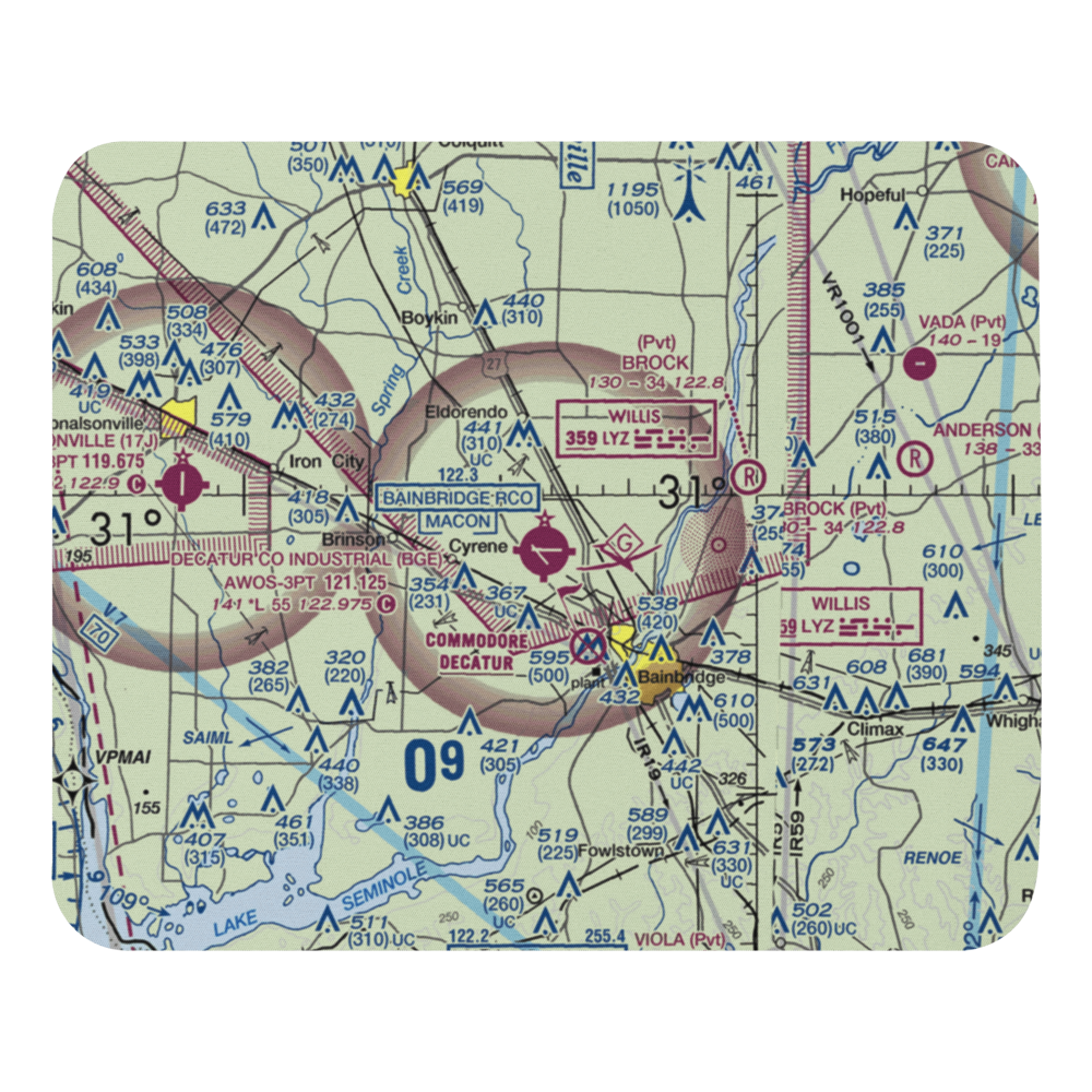 Decatur County Industrial Air Park (BGE) VFR Sectional Mouse Pad 