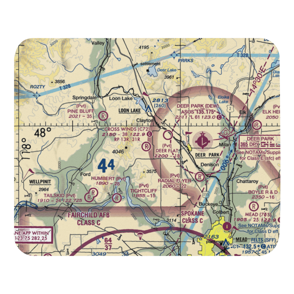 Deer Flat Airport (WA52) VFR Sectional Mouse Pad 