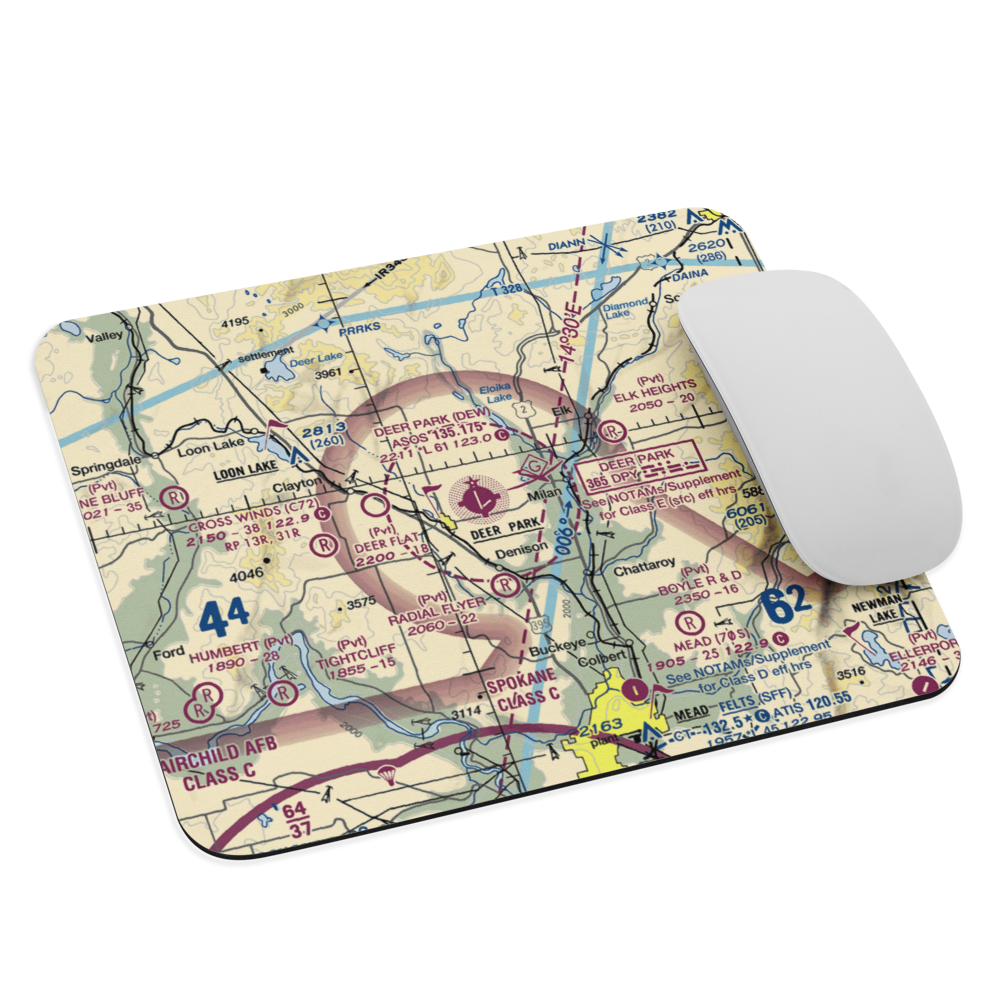 Deer Park Airport (DEW) VFR Sectional Mouse Pad 