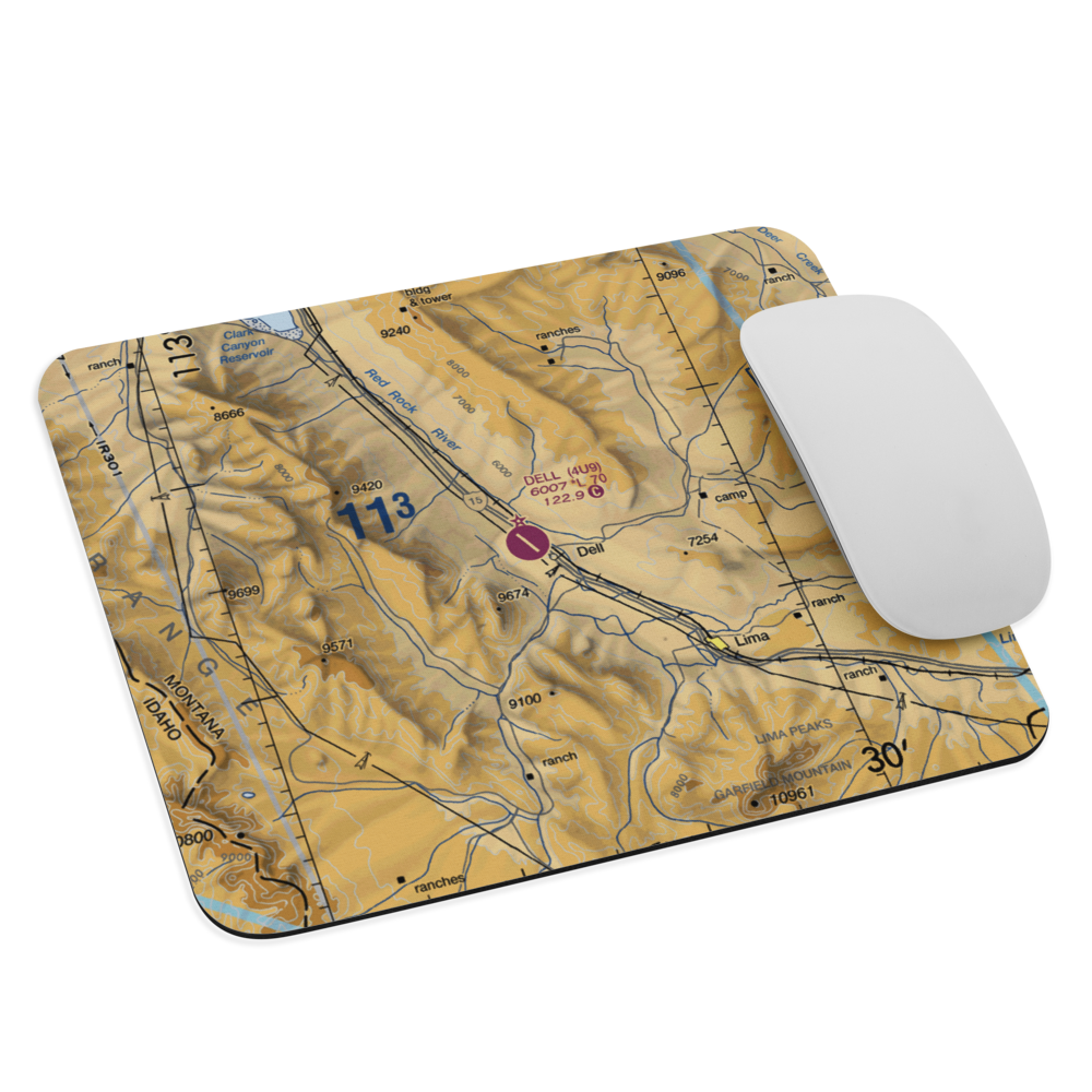 Dell Flight Strip (4U9) VFR Sectional Mouse Pad 