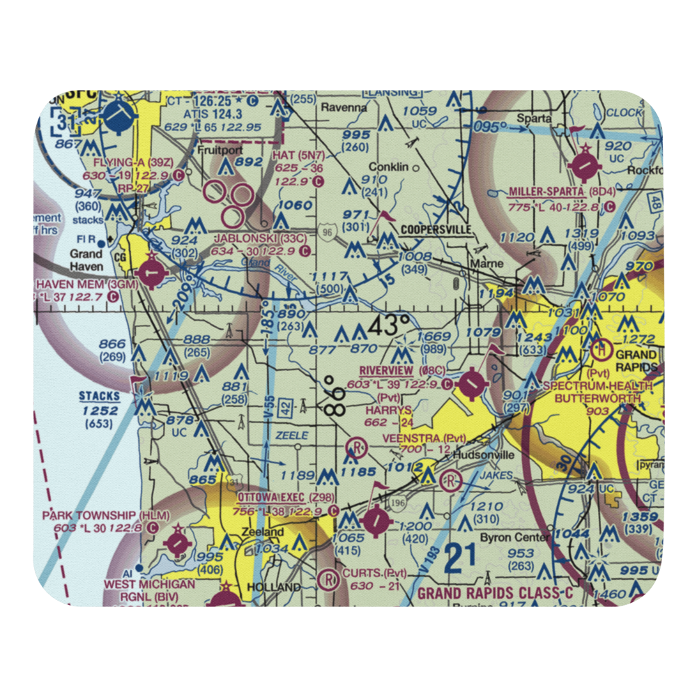 Deyoung Airport (6MI2) VFR Sectional Mouse Pad 
