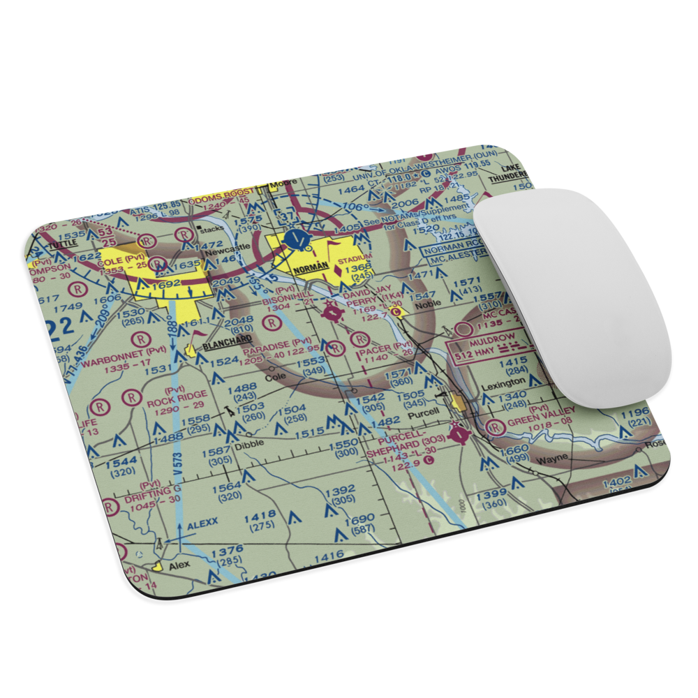Dick's Airport (OK02) VFR Sectional Mouse Pad 