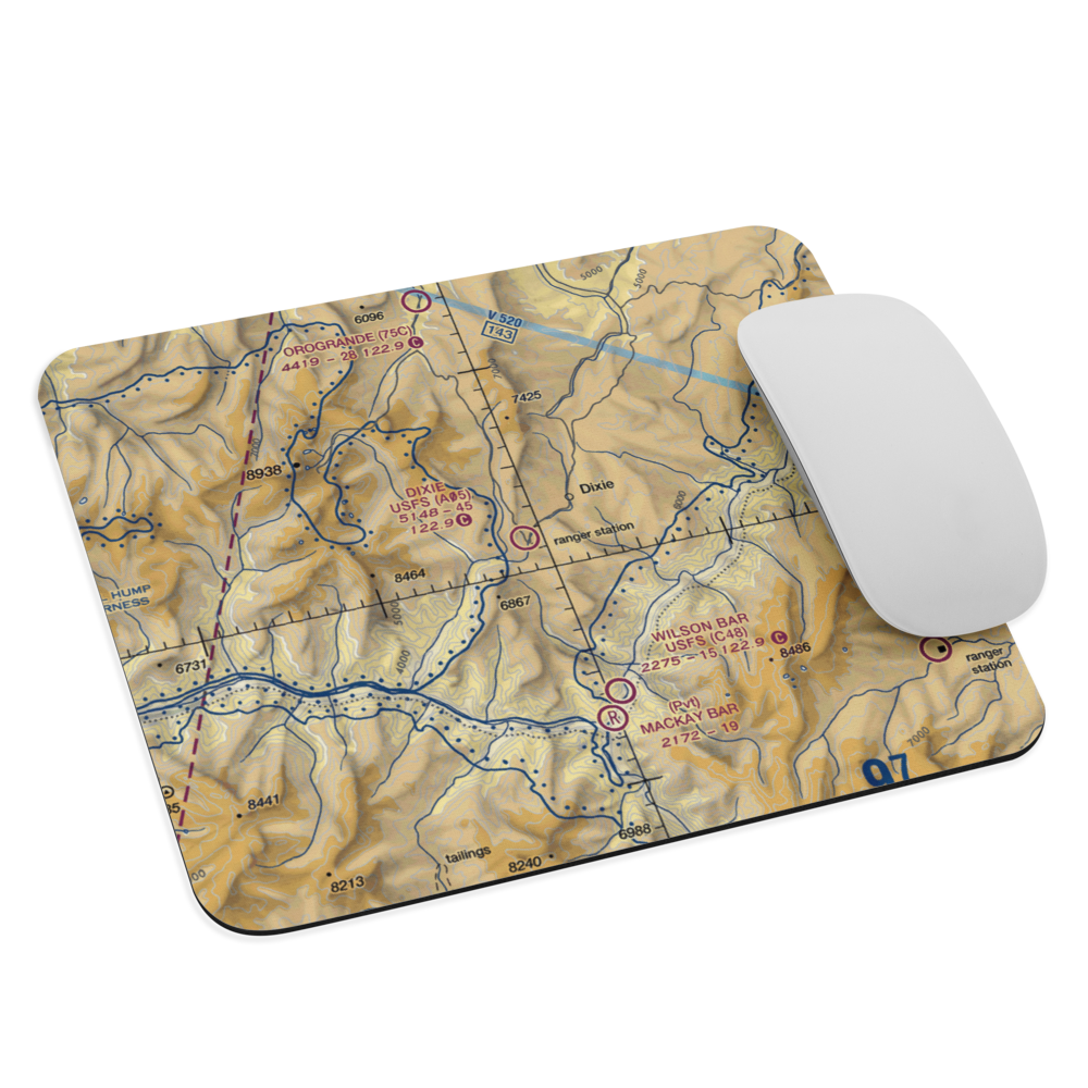 Dixie US Forest Service Airport (A05) VFR Sectional Mouse Pad 