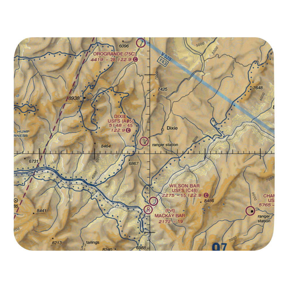 Dixie US Forest Service Airport (A05) VFR Sectional Mouse Pad 