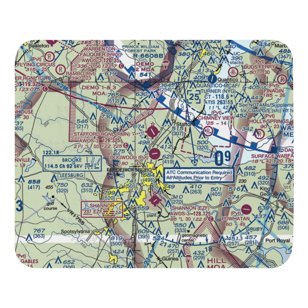 Dogwood Airpark (VA42) VFR Sectional Mouse Pad 