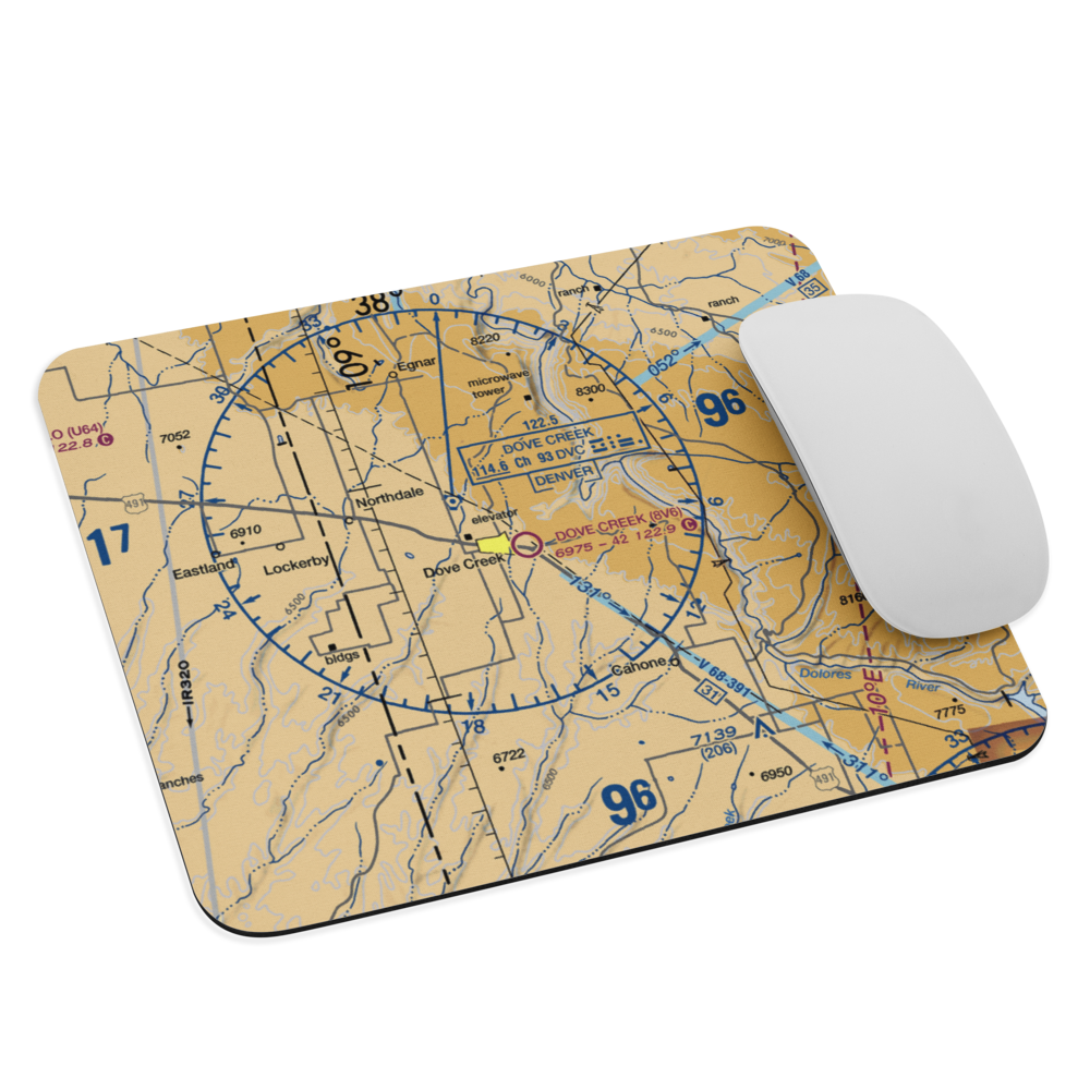 Dove Creek Airport (8V6) VFR Sectional Mouse Pad 
