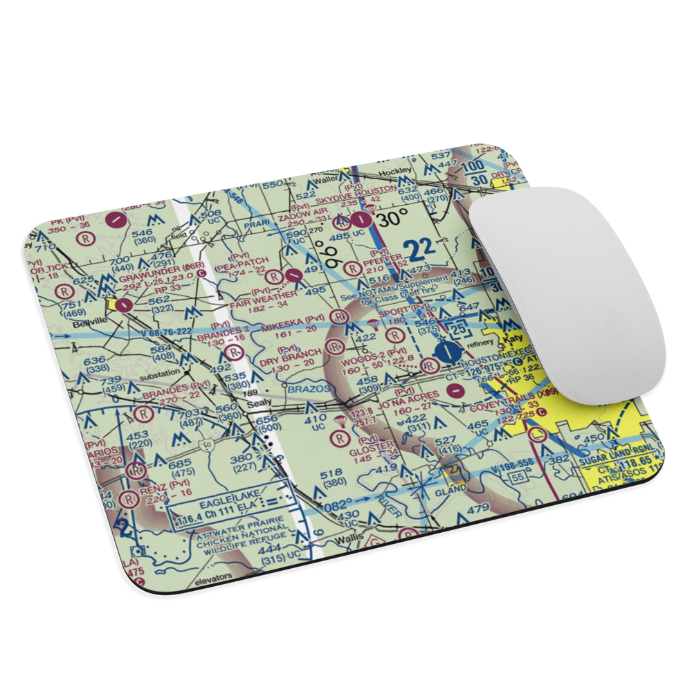 Dry Branch Ranch Airport (TS44) VFR Sectional Mouse Pad 