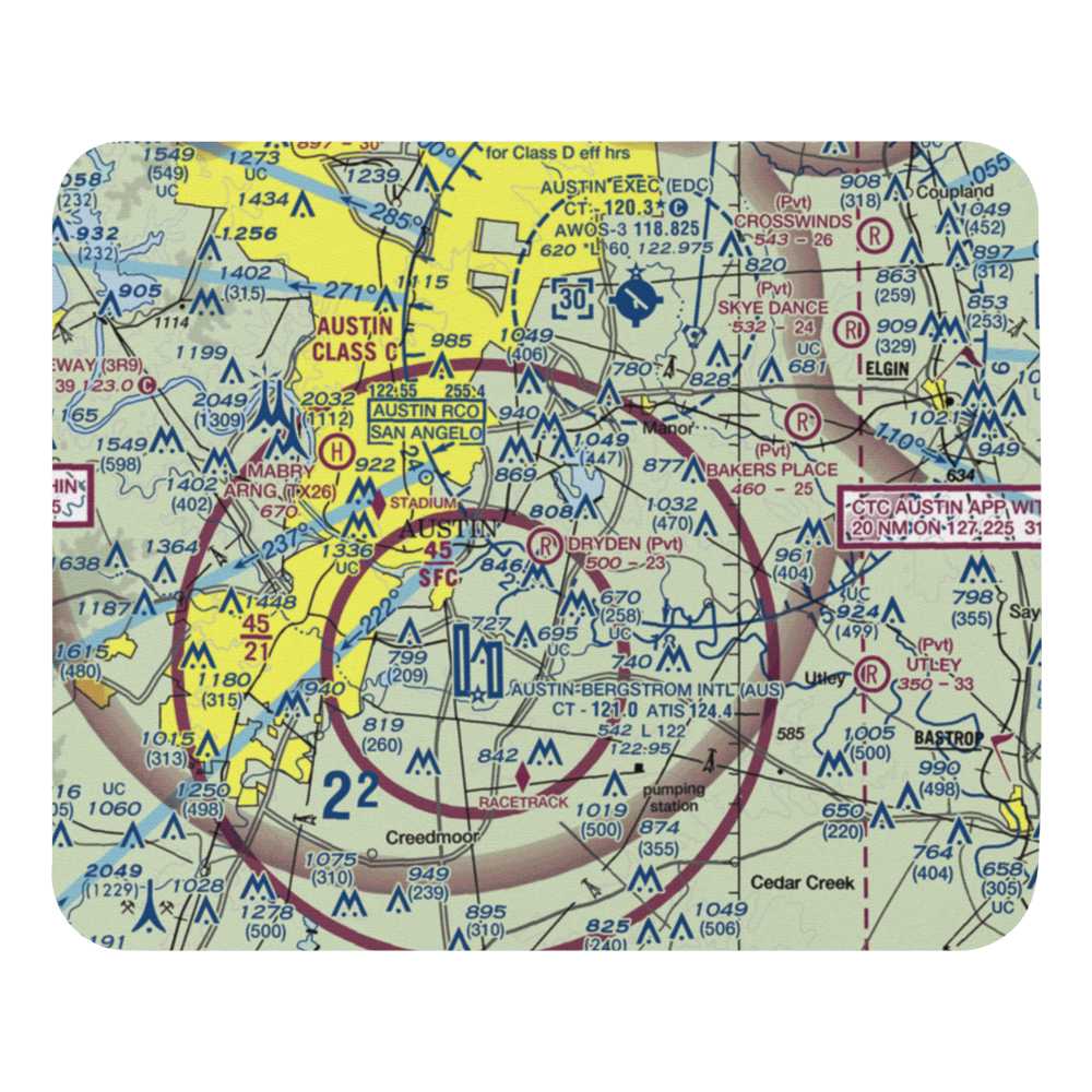 Dryden Airport (TX05) VFR Sectional Mouse Pad 