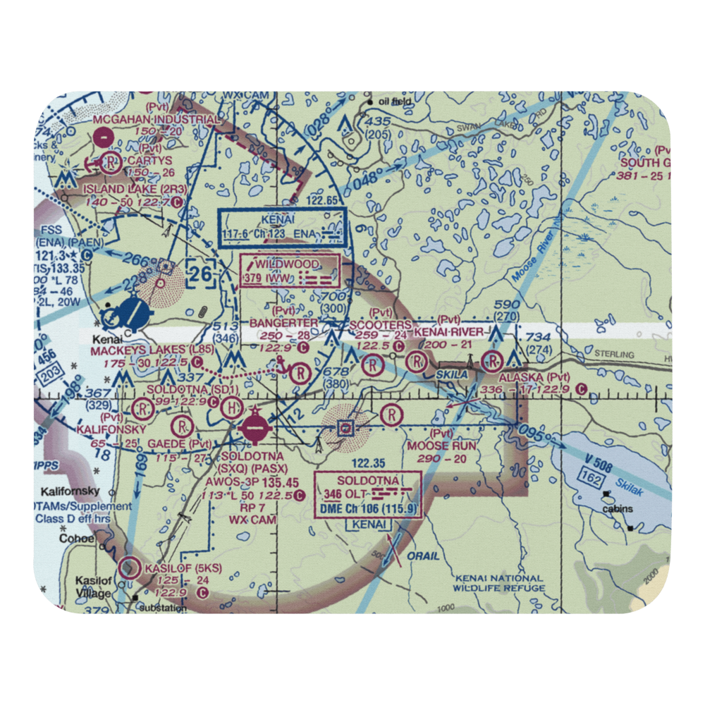 Dutch Landing Strip (88AK) VFR Sectional Mouse Pad 