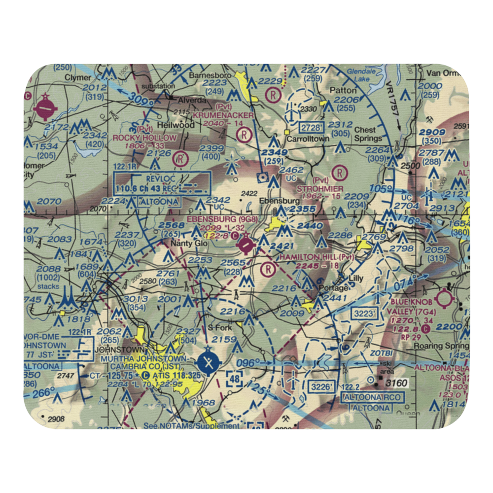 Ebensburg Airport (9G8) VFR Sectional Mouse Pad 