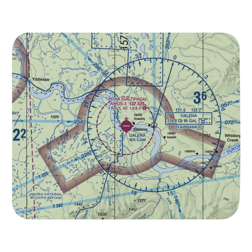 Edward G. Pitka Sr Airport (GAL) VFR Sectional Mouse Pad 