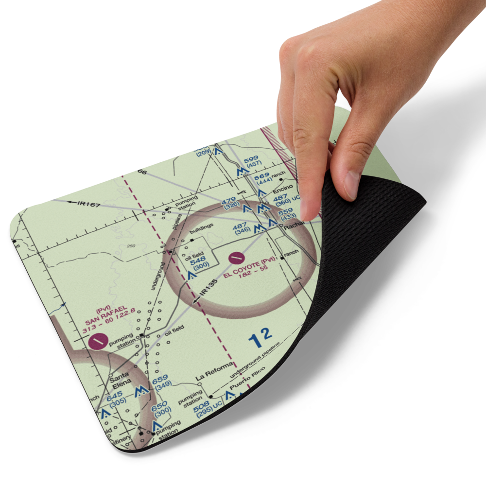 El Coyote Ranch Airport (2TA8) VFR Sectional Mouse Pad 