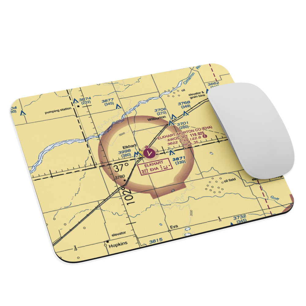 Elkhart Morton County Airport (EHA) VFR Sectional Mouse Pad 