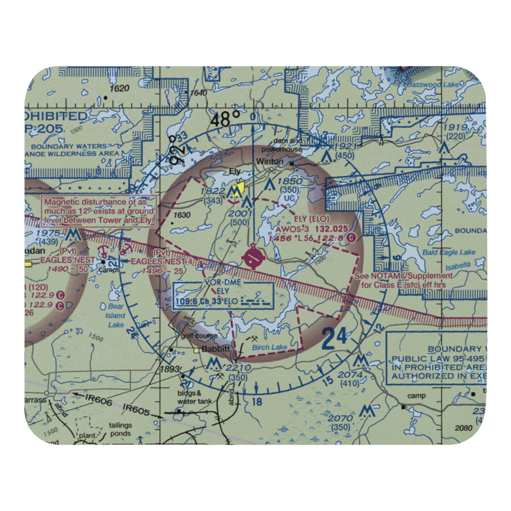 Ely Municipal Airport (ELO) VFR Sectional Mouse Pad 
