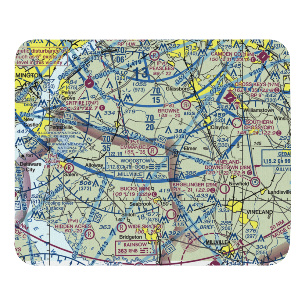 Emmanuel Airport (04NJ) VFR Sectional Mouse Pad 