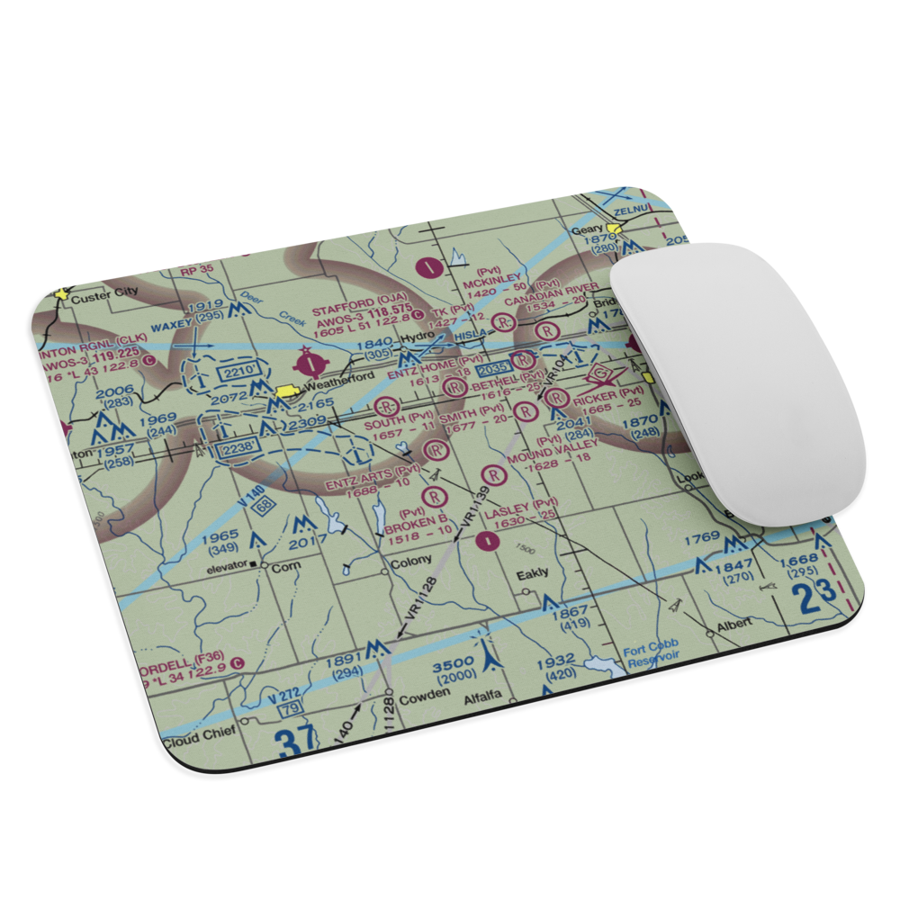 Entz Arts Airport (16OK) VFR Sectional Mouse Pad 