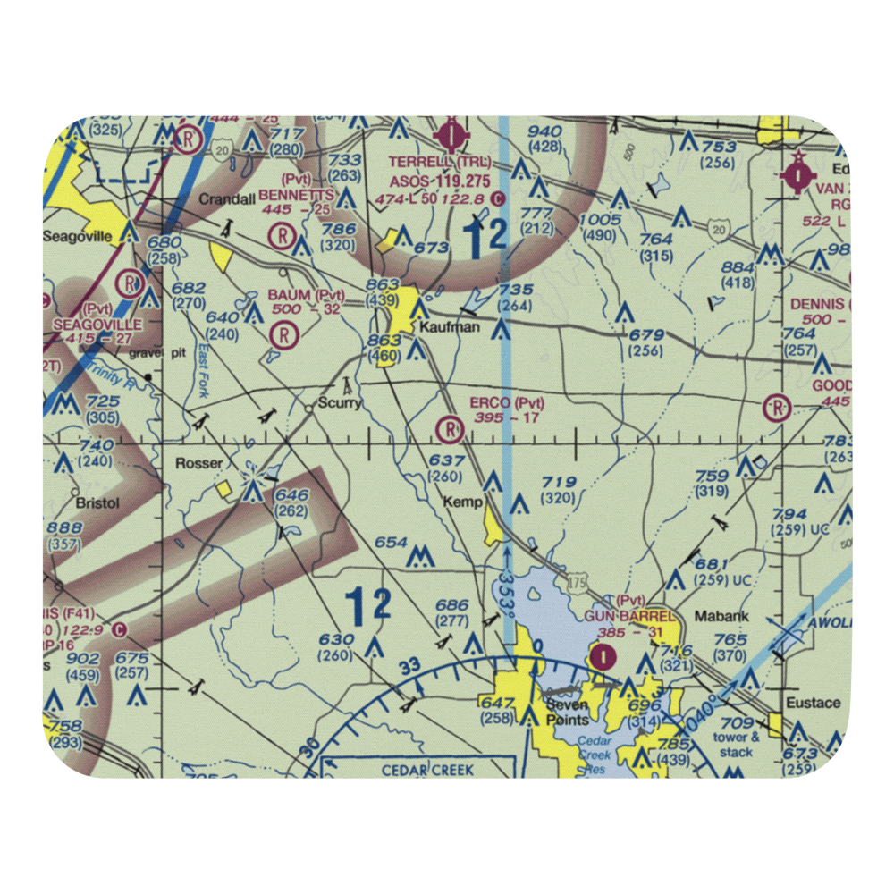 Erco Field (0TA4) VFR Sectional Mouse Pad 