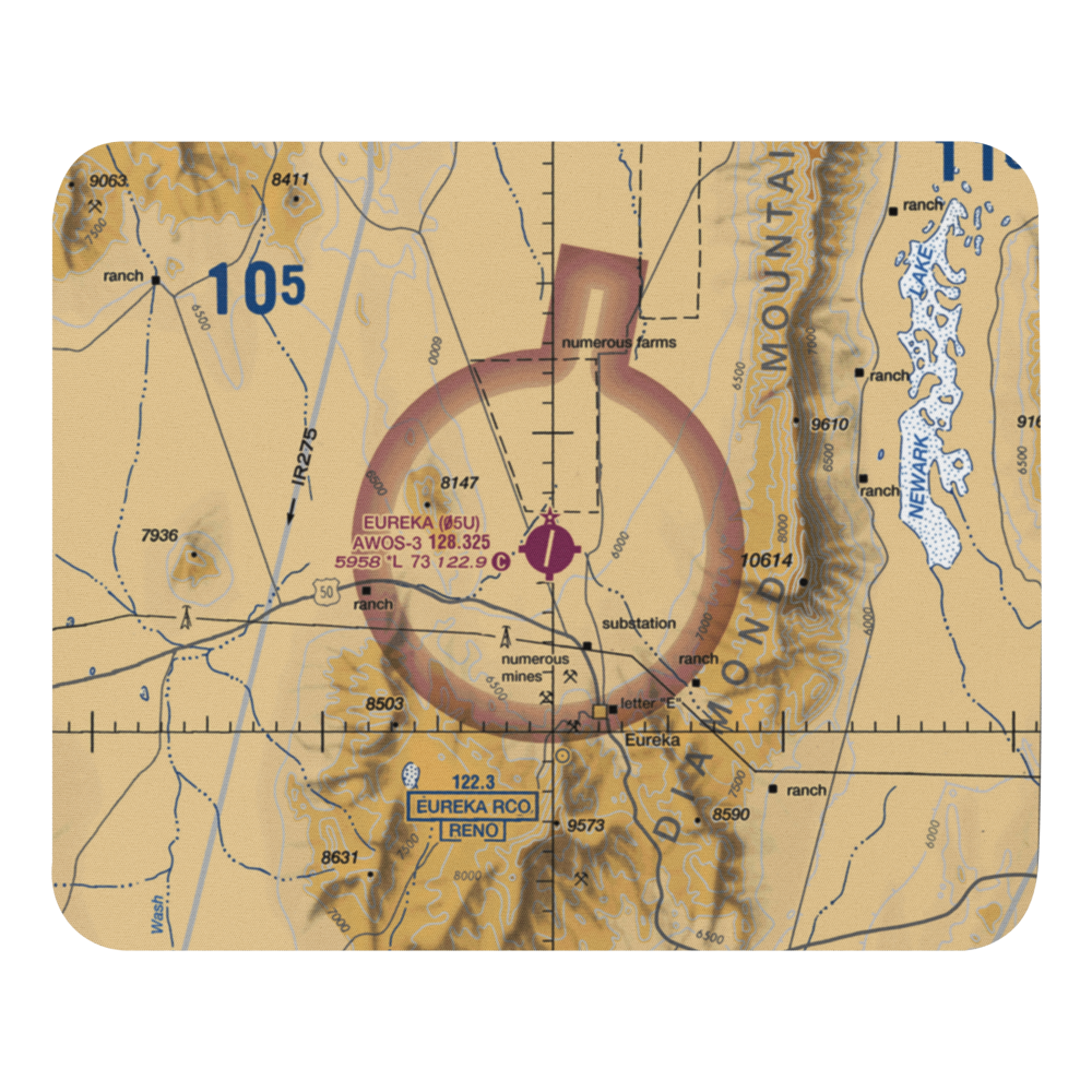 Eureka Airport (05U) VFR Sectional Mouse Pad 