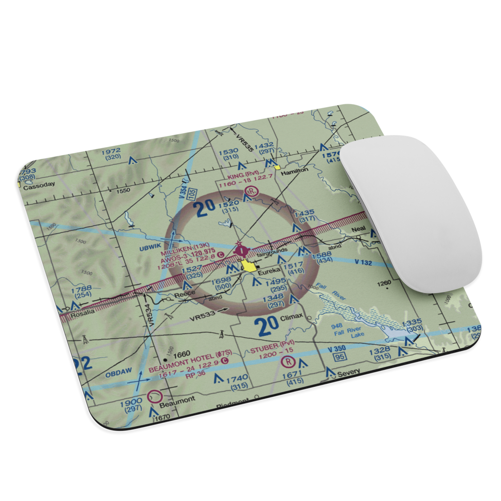Eureka Municipal Airport (13K) VFR Sectional Mouse Pad 