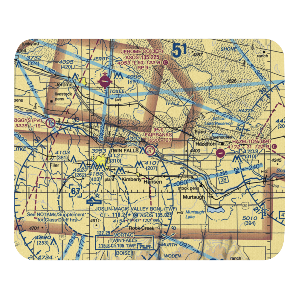 Fairbanks Airfield (1ID7) VFR Sectional Mouse Pad 
