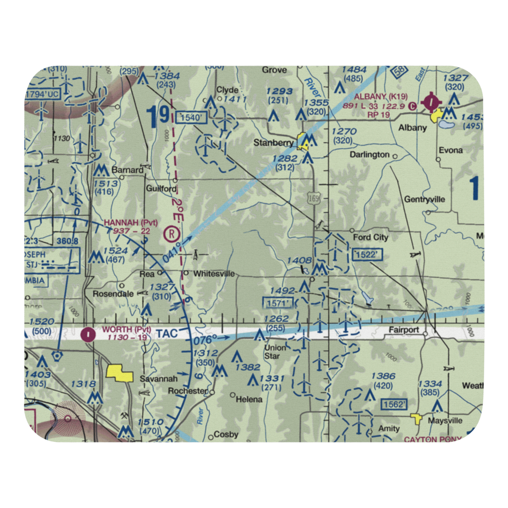 Fairbanks Airport (3MO7) VFR Sectional Mouse Pad 