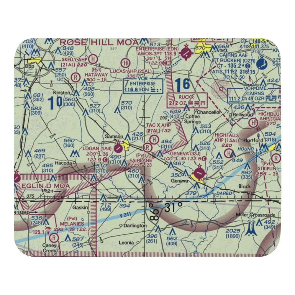 Fairlane Airport (5AL8) VFR Sectional Mouse Pad 