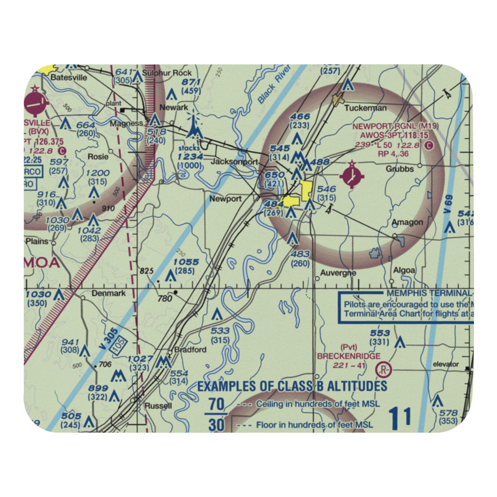 Falwell Base (US-0460) VFR Sectional Mouse Pad 