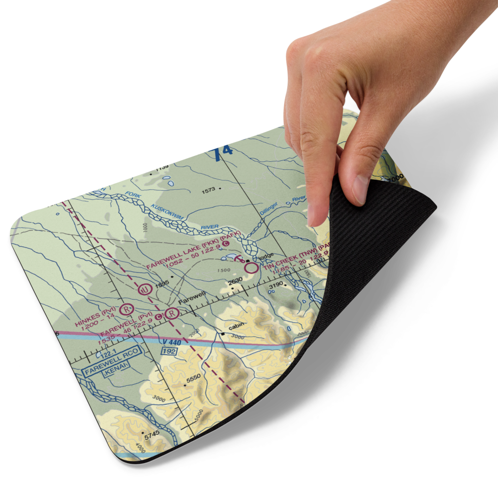 Farewell Lake Seaplane Base (FKK) VFR Sectional Mouse Pad 