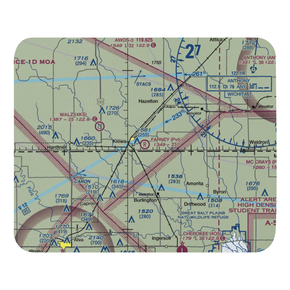 Farney Field Airport (42KS) VFR Sectional Mouse Pad 