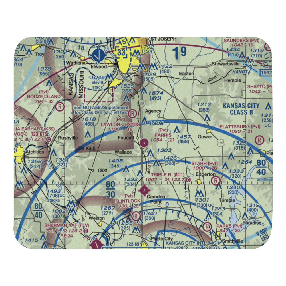 Farris Strip (61MU) VFR Sectional Mouse Pad 