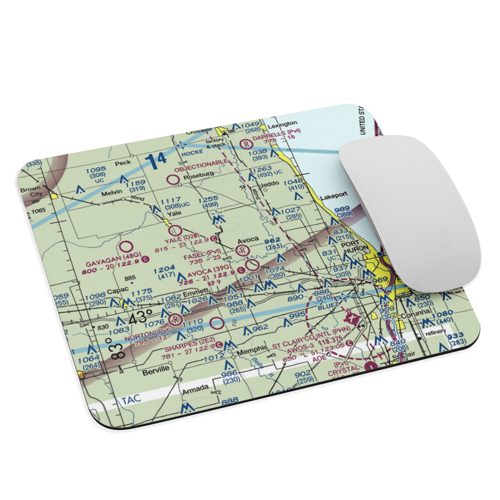 Fasel Field (MI01) VFR Sectional Mouse Pad 