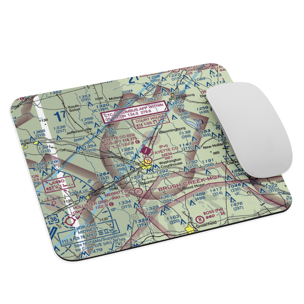 Fayette County Airport (I23) VFR Sectional Mouse Pad 