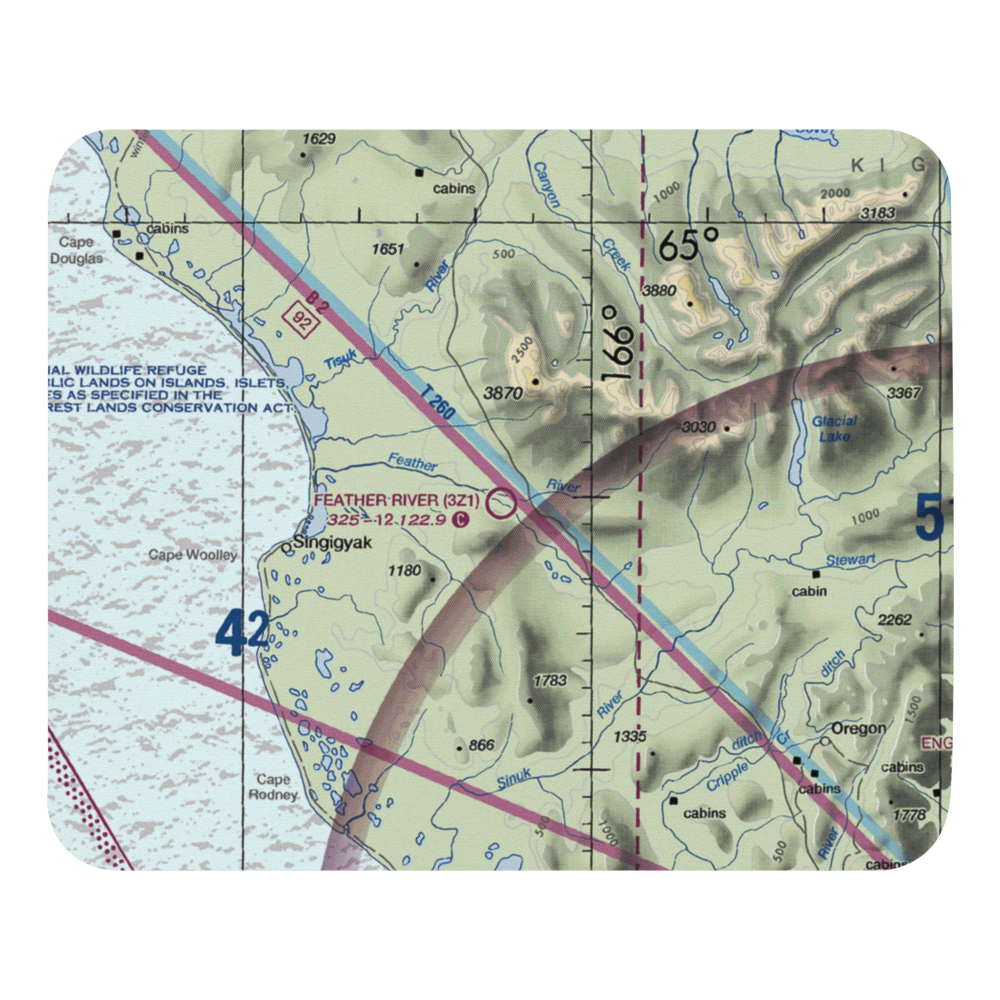 Feather River Airport (3Z1) VFR Sectional Mouse Pad 