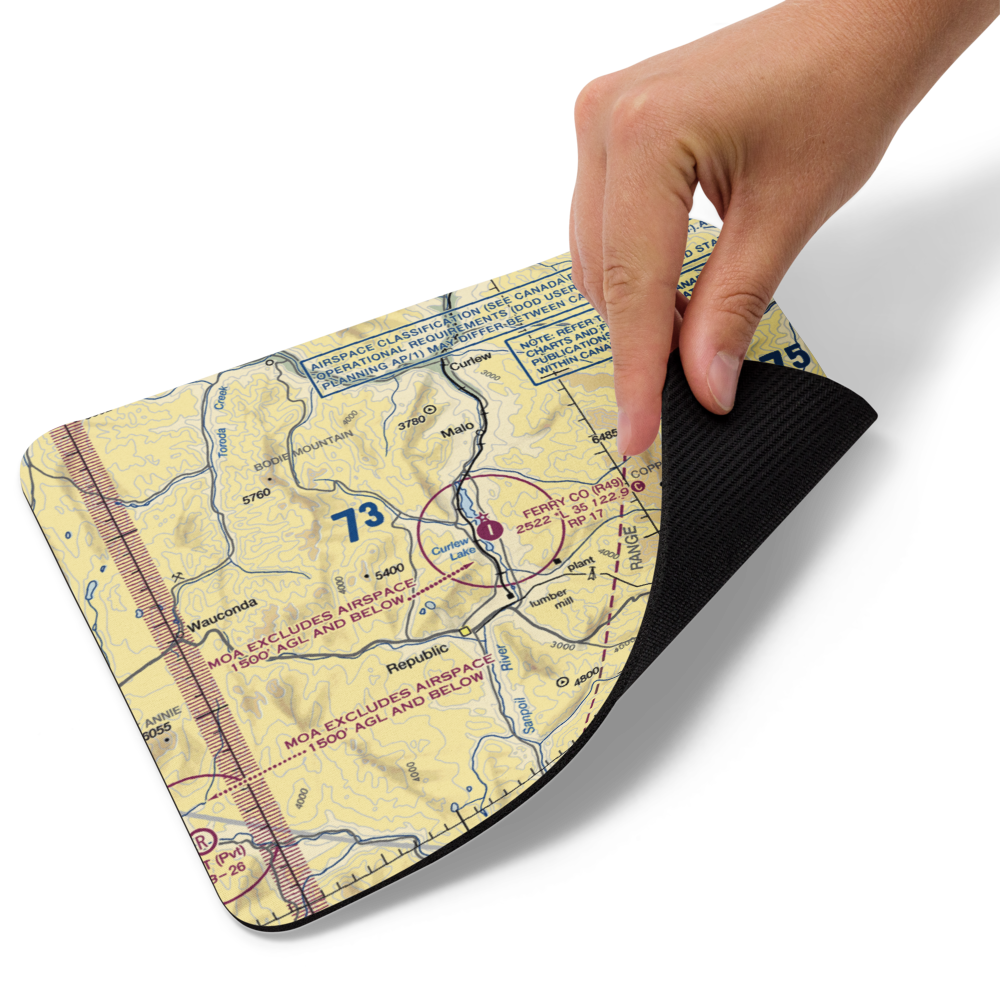 Ferry County Airport (R49) VFR Sectional Mouse Pad 