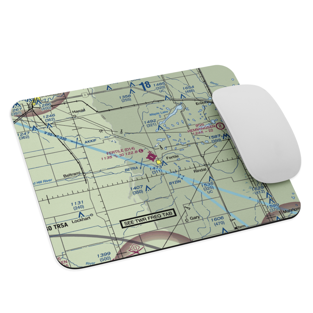 Fertile Municipal Airport (D14) VFR Sectional Mouse Pad 