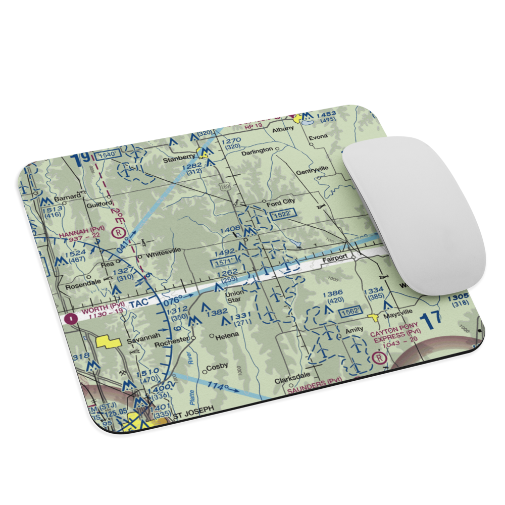 Fizzle Ridge Airport (3MO8) VFR Sectional Mouse Pad 
