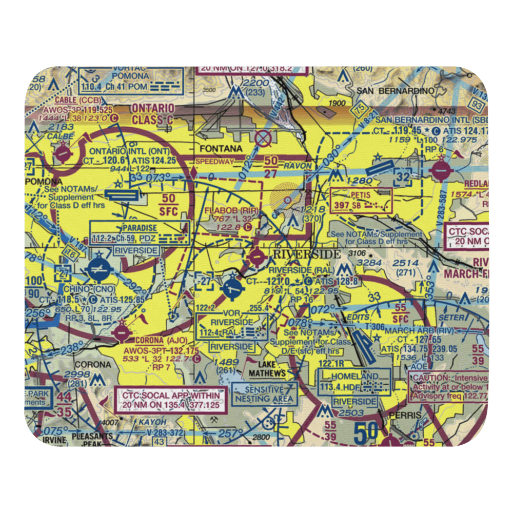 Flabob Airport (RIR) VFR Sectional Mouse Pad 
