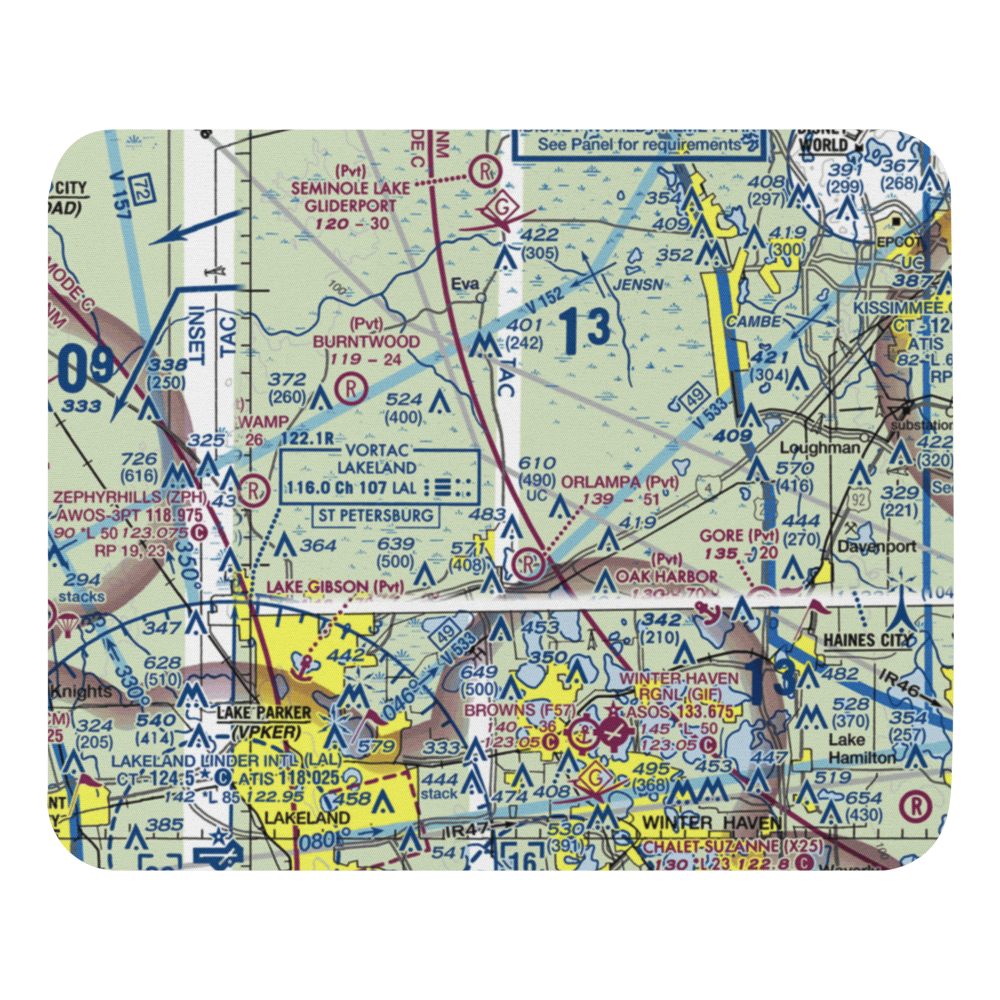 Flanders Field (4FD7) VFR Sectional Mouse Pad 