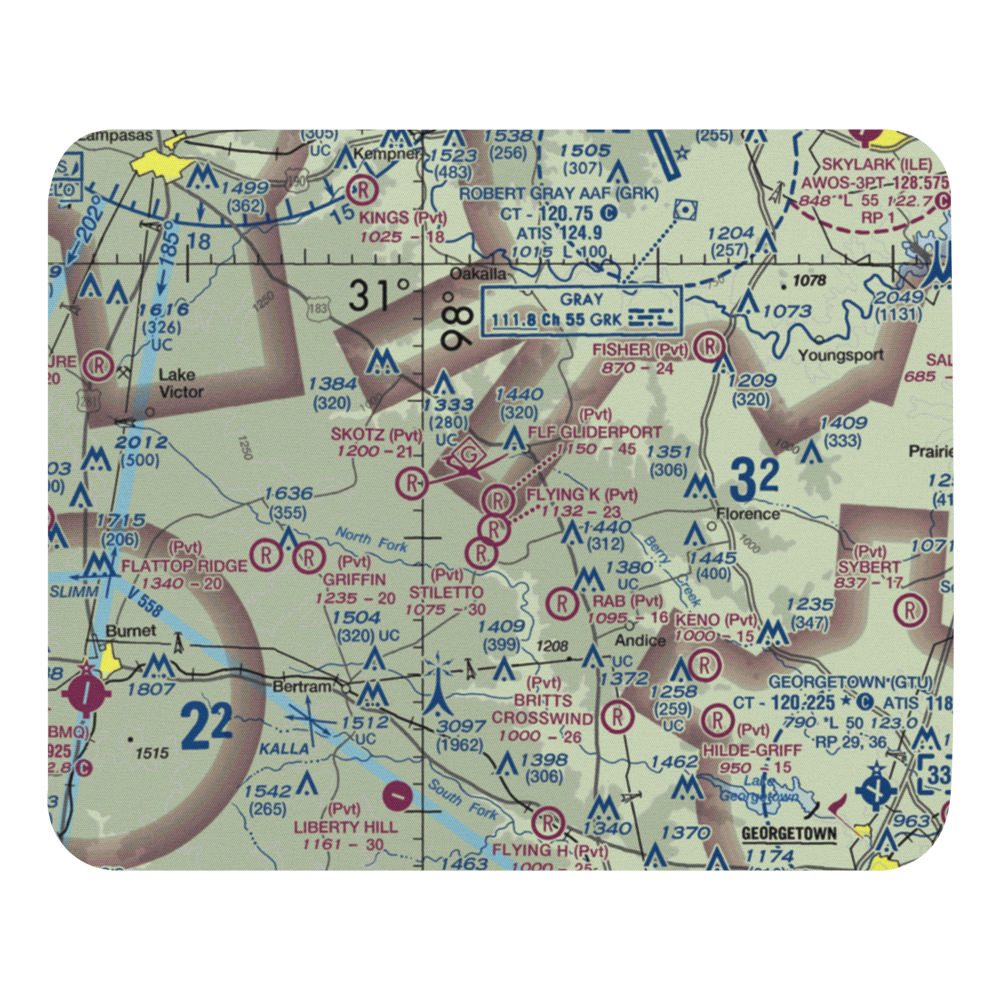 Flf Gliderport (TX23) VFR Sectional Mouse Pad 