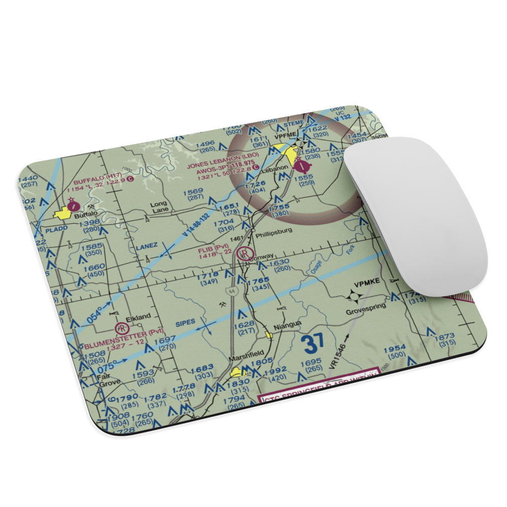 Flib Field (MU57) VFR Sectional Mouse Pad 