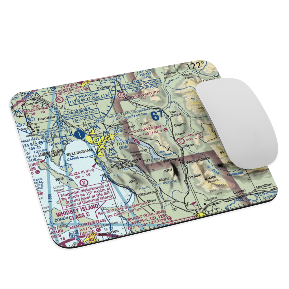 Floathaven Seaplane Base (0W7) VFR Sectional Mouse Pad 